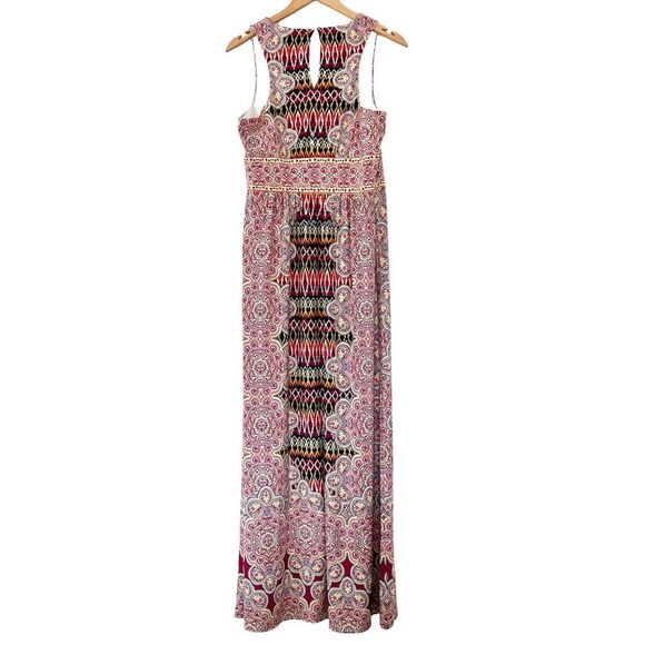 London Times Multicoloured Medallion Pattern Sleeveless Maxi Dress - Picture 2 of 13